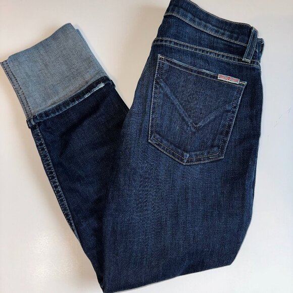 Hudson Muse Crop Skinny Jeans Women’s Cuffed Ankle Stretch Denim Mid Rise 25 - Picture 2 of 5